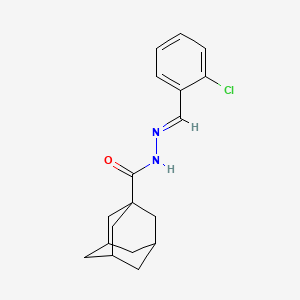 molecular formula C18H21ClN2O B11093841 N'~1~-[(E)-1-(2-Chlorophenyl)methylidene]-1-adamantanecarbohydrazide 