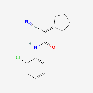 molecular formula C14H13ClN2O B11094845 N-(2-Chlorophenyl)-2-cyano-2-cyclopentylideneacetamide 