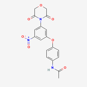 molecular formula C18H15N3O7 B11094864 N-{4-[3-(3,5-dioxomorpholin-4-yl)-5-nitrophenoxy]phenyl}acetamide 