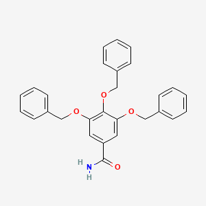 molecular formula C28H25NO4 B11094945 3,4,5-Tris(benzyloxy)benzamide 