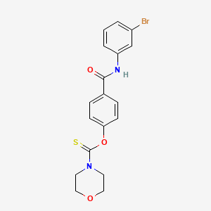 molecular formula C18H17BrN2O3S B11095068 O-{4-[(3-bromophenyl)carbamoyl]phenyl} morpholine-4-carbothioate 