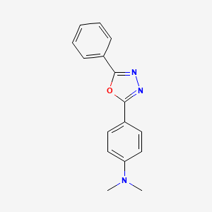 molecular formula C16H15N3O B11095098 N,N-dimethyl-4-(5-phenyl-1,3,4-oxadiazol-2-yl)aniline CAS No. 1874-35-7