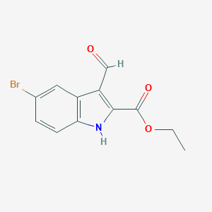 molecular formula C12H10BrNO3 B110951 ethyl 5-bromo-3-formyl-1H-indole-2-carboxylate CAS No. 100123-25-9