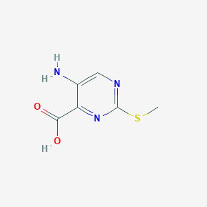 molecular formula C6H7N3O2S B110952 5-Amino-2-(methylthio)pyrimidine-4-carboxylic acid CAS No. 100130-05-0