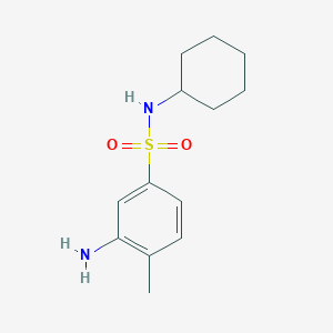 molecular formula C13H20N2O2S B110976 3-amino-N-cyclohexyl-4-methylbenzenesulfonamide CAS No. 100800-56-4