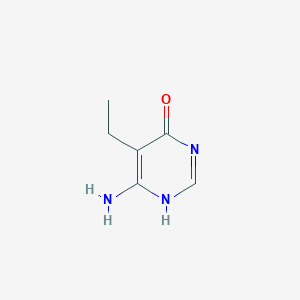 molecular formula C6H9N3O B011098 4-Pyrimidinol, 6-amino-5-ethyl- CAS No. 103980-50-3