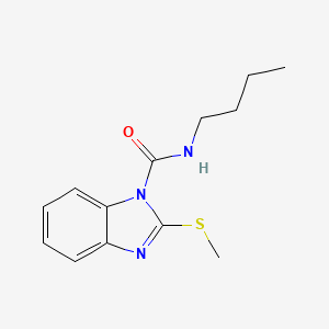molecular formula C13H17N3OS B11098608 N-butyl-2-(methylsulfanyl)-1H-benzimidazole-1-carboxamide 