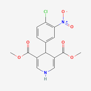 molecular formula C15H13ClN2O6 B11098777 Dimethyl 4-(4-chloro-3-nitrophenyl)-1,4-dihydropyridine-3,5-dicarboxylate 