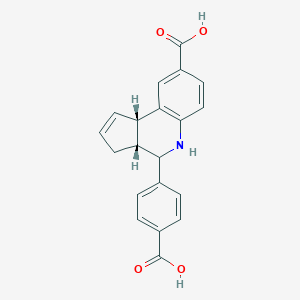 molecular formula C20H17NO4 B110990 (3aR,9bS)-4-(4-carboxyphenyl)-3a,4,5,9b-tetrahydro-3H-cyclopenta[c]quinoline-8-carboxylic acid CAS No. 1013792-05-6