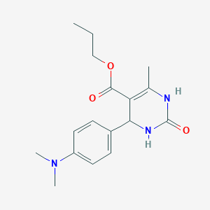 molecular formula C17H23N3O3 B11099138 Propyl 4-[4-(dimethylamino)phenyl]-6-methyl-2-oxo-1,2,3,4-tetrahydropyrimidine-5-carboxylate 