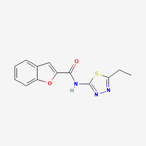 molecular formula C13H11N3O2S B11099191 N-(5-ethyl-1,3,4-thiadiazol-2-yl)-1-benzofuran-2-carboxamide 