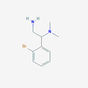 molecular formula C10H15BrN2 B110995 1-(2-溴苯基)-N1,N1-二甲基乙烷-1,2-二胺 CAS No. 1016752-85-4