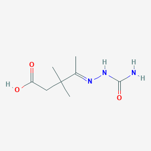 molecular formula C8H15N3O3 B11099654 Pentanoic acid, 3,3-dimethyl-4-semicarbazono- 