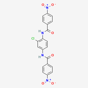 molecular formula C20H13ClN4O6 B11099757 N,N'-(2-chlorobenzene-1,4-diyl)bis(4-nitrobenzamide) 