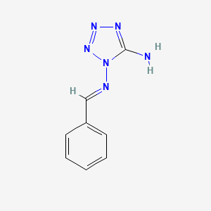molecular formula C8H8N6 B11099764 N~1~-[(E)-phenylmethylidene]-1H-tetrazole-1,5-diamine CAS No. 23579-56-8