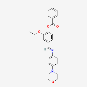 molecular formula C26H26N2O4 B11099786 [2-Ethoxy-4-[(4-morpholin-4-ylphenyl)iminomethyl]phenyl] benzoate CAS No. 5792-18-7
