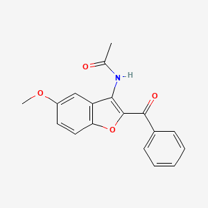 molecular formula C18H15NO4 B11099820 N-(2-Benzoyl-5-methoxy-1-benzofuran-3-yl)acetamide 