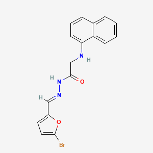 molecular formula C17H14BrN3O2 B11099869 N'-[(E)-(5-Bromofuran-2-YL)methylidene]-2-[(naphthalen-1-YL)amino]acetohydrazide 