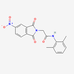 molecular formula C18H15N3O5 B11099966 N-(2,6-dimethylphenyl)-2-(5-nitro-1,3-dioxo-1,3-dihydro-2H-isoindol-2-yl)acetamide 