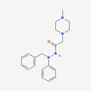 molecular formula C20H26N4O B11100017 N'-benzyl-2-(4-methylpiperazin-1-yl)-N'-phenylacetohydrazide 