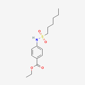molecular formula C15H23NO4S B11100394 Ethyl 4-[(hexylsulfonyl)amino]benzoate 