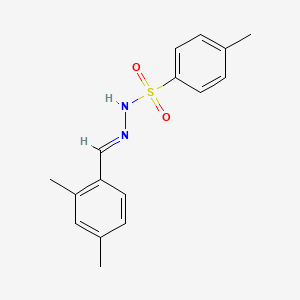 molecular formula C16H18N2O2S B11100657 N'-[(E)-(2,4-dimethylphenyl)methylidene]-4-methylbenzenesulfonohydrazide 