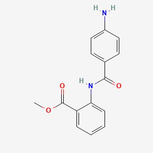 molecular formula C15H14N2O3 B11100698 Methyl 2-[(4-aminobenzoyl)amino]benzoate 
