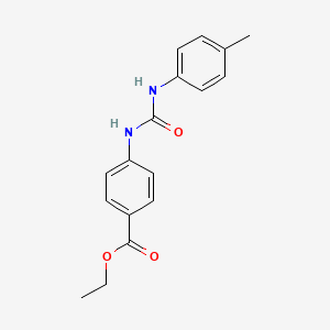 molecular formula C17H18N2O3 B11100783 Ethyl 4-{[(4-methylphenyl)carbamoyl]amino}benzoate 