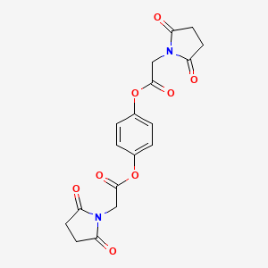 molecular formula C18H16N2O8 B11100915 Benzene-1,4-diyl bis[(2,5-dioxopyrrolidin-1-yl)acetate] 