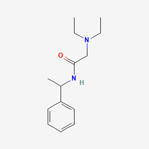 molecular formula C14H22N2O B11100936 Acetamide, 2-(diethylamino)-N-(1-phenylethyl)- CAS No. 19893-65-3