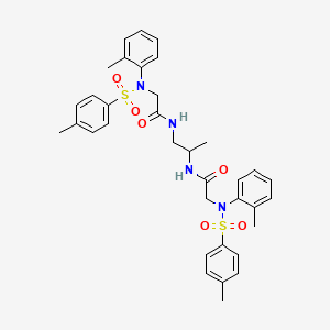 molecular formula C35H40N4O6S2 B11101024 N,N'-propane-1,2-diylbis(2-{(2-methylphenyl)[(4-methylphenyl)sulfonyl]amino}acetamide) (non-preferred name) 