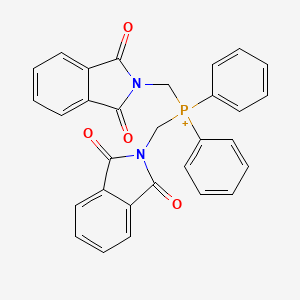 molecular formula C30H22N2O4P+ B11101249 bis[(1,3-dioxo-1,3-dihydro-2H-isoindol-2-yl)methyl](diphenyl)phosphonium 