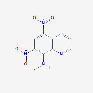 molecular formula C10H8N4O4 B11101269 N-methyl-5,7-dinitroquinolin-8-amine CAS No. 33497-92-6