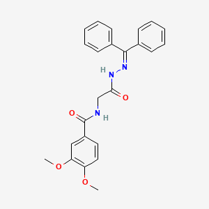 molecular formula C24H23N3O4 B11101281 N-{2-[2-(diphenylmethylidene)hydrazinyl]-2-oxoethyl}-3,4-dimethoxybenzamide (non-preferred name) 