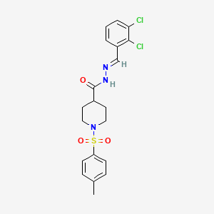 molecular formula C20H21Cl2N3O3S B11101606 N'-[(E)-(2,3-dichlorophenyl)methylidene]-1-[(4-methylphenyl)sulfonyl]piperidine-4-carbohydrazide 