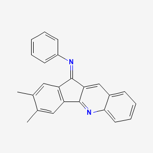 molecular formula C24H18N2 B11101621 N-[(11Z)-2,3-dimethyl-11H-indeno[1,2-b]quinolin-11-ylidene]aniline 