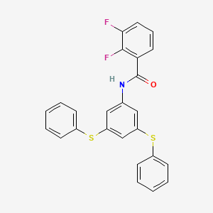 molecular formula C25H17F2NOS2 B11101778 N-[3,5-bis(phenylsulfanyl)phenyl]-2,3-difluorobenzamide 