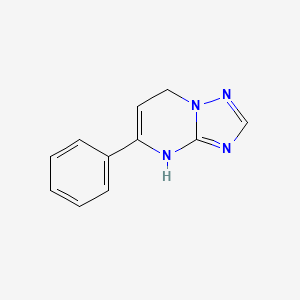molecular formula C11H10N4 B11101817 5-Phenyl-1,7-dihydro-[1,2,4]triazolo[1,5-a]pyrimidine CAS No. 142954-77-6