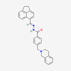 molecular formula C30H27N3O B11101856 N'-[(E)-1,2-dihydroacenaphthylen-5-ylmethylidene]-4-(3,4-dihydroisoquinolin-2(1H)-ylmethyl)benzohydrazide 