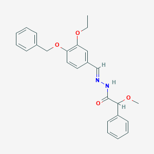 molecular formula C25H26N2O4 B11101873 N'-{(E)-[4-(benzyloxy)-3-ethoxyphenyl]methylidene}-2-methoxy-2-phenylacetohydrazide 