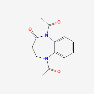 molecular formula C14H16N2O3 B11101917 1,5-diacetyl-3-methyl-1,3,4,5-tetrahydro-2H-1,5-benzodiazepin-2-one CAS No. 184707-47-9