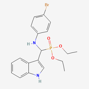 molecular formula C19H22BrN2O3P B11101961 diethyl {[(4-bromophenyl)amino](1H-indol-3-yl)methyl}phosphonate 