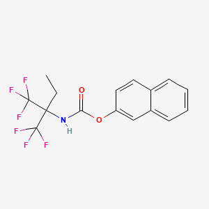 molecular formula C16H13F6NO2 B11102054 Naphthalen-2-yl [1,1,1-trifluoro-2-(trifluoromethyl)butan-2-yl]carbamate 