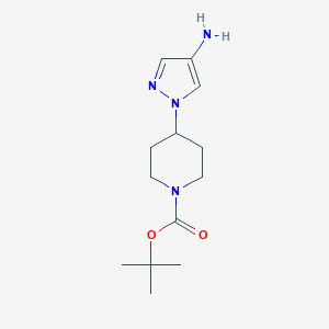 molecular formula C13H22N4O2 B111021 Tert-butyl 4-(4-amino-1h-pyrazol-1-yl)piperidine-1-carboxylate CAS No. 1029413-55-5