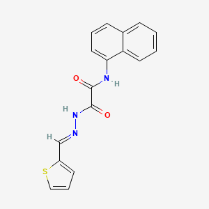 molecular formula C17H13N3O2S B11102263 N-Naphthalen-1-yl-2-oxo-2-(N'-thiophen-2-ylmethylene-hydrazino)-acetamide 