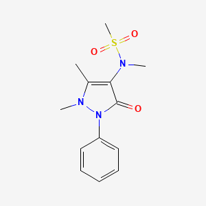 molecular formula C13H17N3O3S B11102372 N-(1,5-dimethyl-3-oxo-2-phenyl-2,3-dihydro-1H-pyrazol-4-yl)-N-methylmethanesulfonamide 