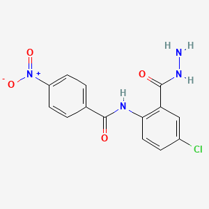 molecular formula C14H11ClN4O4 B11102514 N-[4-chloro-2-(hydrazinecarbonyl)phenyl]-4-nitrobenzamide 