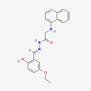 molecular formula C21H21N3O3 B11102548 N'-[(E)-(5-Ethoxy-2-hydroxyphenyl)methylidene]-2-[(naphthalen-1-YL)amino]acetohydrazide 
