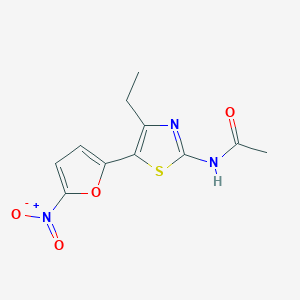 molecular formula C11H11N3O4S B11102769 N-[4-ethyl-5-(5-nitrofuran-2-yl)-1,3-thiazol-2-yl]acetamide 
