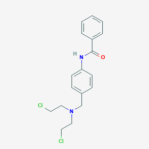 molecular formula C18H20Cl2N2O B011103 Benzanilide, 4'-((bis(2-chloroethyl)amino)methyl)- CAS No. 100678-35-1